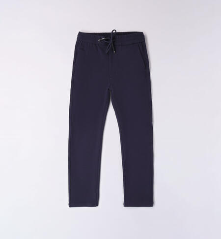 iDO Milano knit trousers for boys from 8 to 16 years NAVY-3885