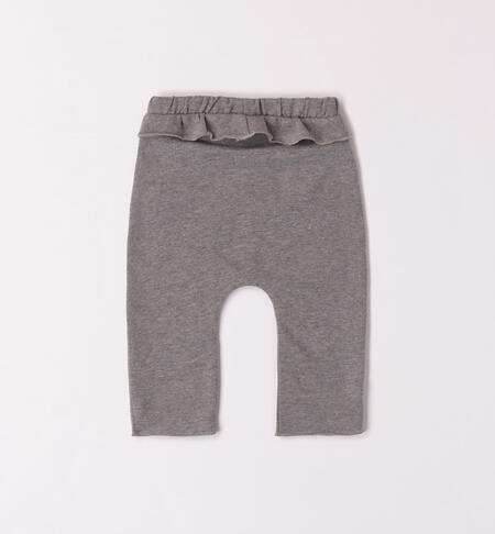 iDO grey trousers for girls from 1 to 24 months GRIGIO MELANGE-8993