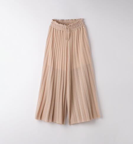 Girl's lurex trousers BEIGE ROSE-1044