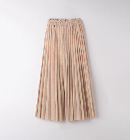 Girl's lurex trousers BEIGE ROSE-1044