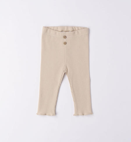 Waffle baby girl trousers