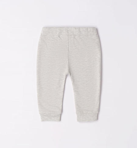 iDO fleece trousers with pocket for baby boy from 1 to 24 months GRIGIO MELANGE-8948