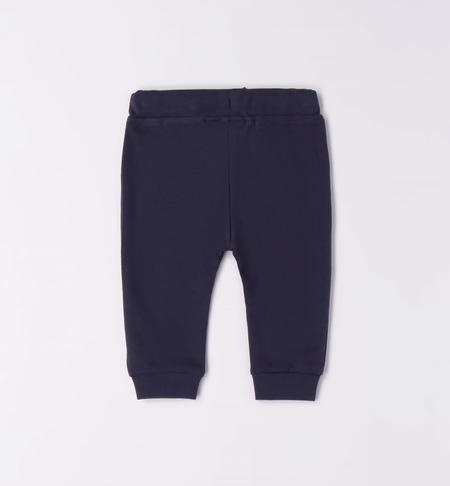 iDO fleece trousers with pocket for baby boy from 1 to 24 months NAVY-3854