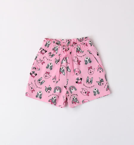 Girls' floral shorts ROSA-GRIGIO-6APM