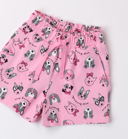 Girls' floral shorts ROSA-GRIGIO-6APM