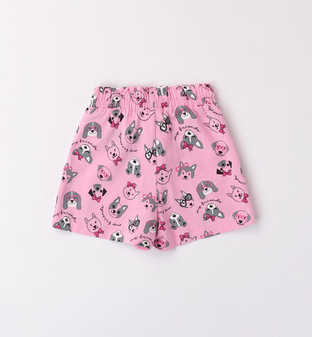 Pantalone per bambina corti ROSA-GRIGIO-6APM