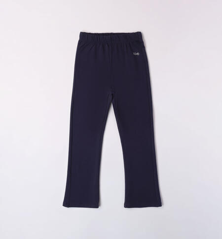 iDO brushed trousers for girls from 8 to 16 years NAVY-3854