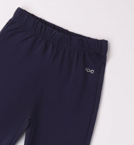 iDO brushed trousers for girls from 8 to 16 years NAVY-3854