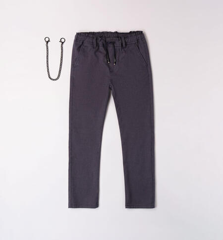 iDO drawstring trousers for boys from 8 to 16 years NAVY-3885