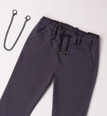 iDO drawstring trousers for boys from 8 to 16 years NAVY-3885