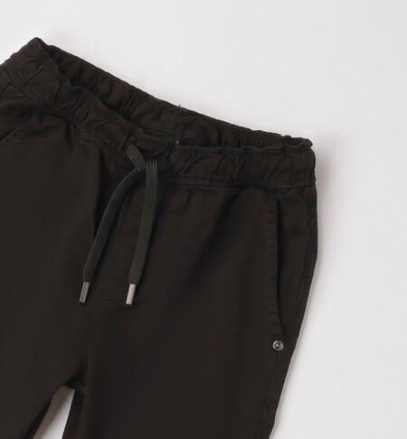 Pantalone per ragazzo in twill da 8 a 16 anni iDO NERO-0658