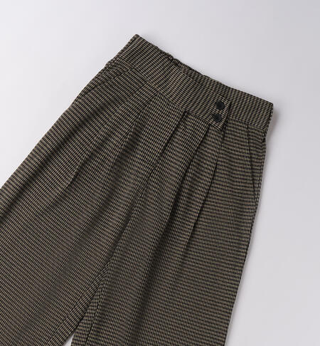 Pantalone ragazza a zampa NERO-0658