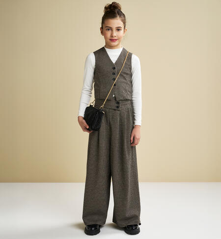 Pantalone ragazza a zampa NERO