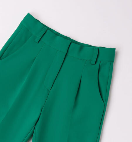 Pantalone ragazza elegante da 8 a 16 anni iDO VERDE-5056