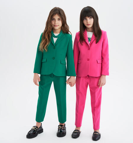 iDO elegant trousers for girls aged 8 to 16 years VERDE-5056