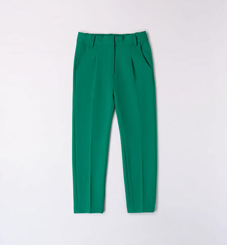 Pantalone ragazza elegante da 8 a 16 anni iDO VERDE-5056