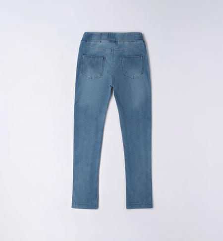 Pantalone ragazza in denim maglia da 8 a 16 anni iDO STONE BLEACH-7350