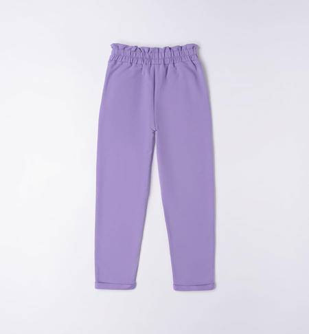 iDO jersey fleece trousers with elastic for girls from 8 to 16 years GLICINE-3414