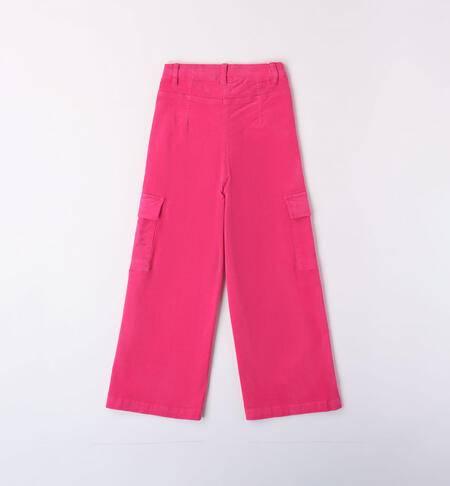 Pantalone ragazza in velluto da 8 a 16 anni iDO FUXIA-2443