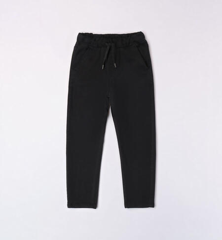 iDO drawstring trousers for boys aged 8 to 16 years NERO-0658