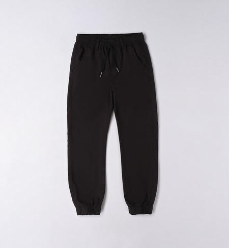 Pantalone ragazzo joggers da 8 a 16 anni iDO NERO-0658