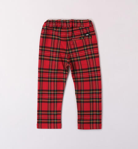 Pantalone scozzese per bambino da 9 mesi a 8 anni iDO ROSSO-2253