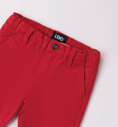 iDO slim fit trousers for boys from 9 months to 8 years ROSSO-2259