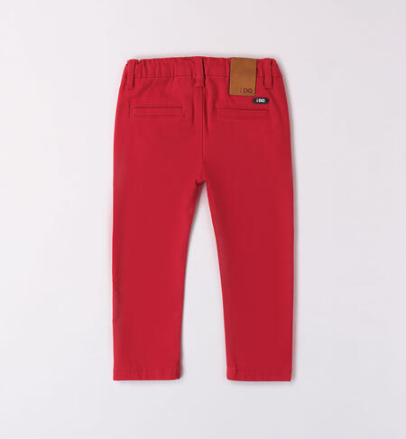 iDO slim fit trousers for boys from 9 months to 8 years ROSSO-2259