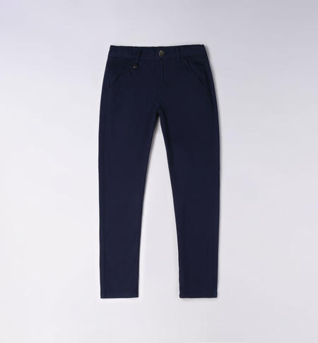 Pantalone slim fit ragazzo da 8 a 16 anni iDO NAVY-3854