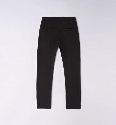 Pantalone slim fit ragazzo da 8 a 16 anni iDO NERO-0658