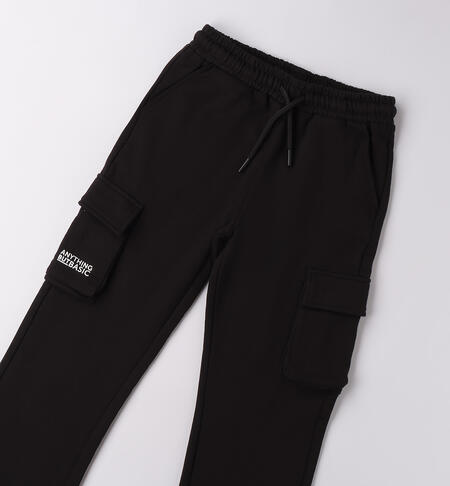Pantalone sportivo per ragazzi NERO-0658