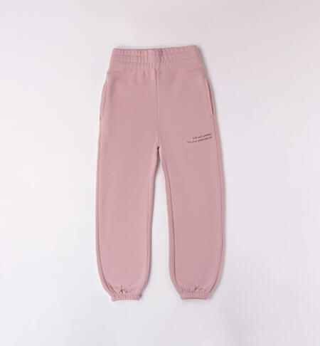 iDO sporty trousers for girls from 8 to 16 years LT. MAUVE-3014