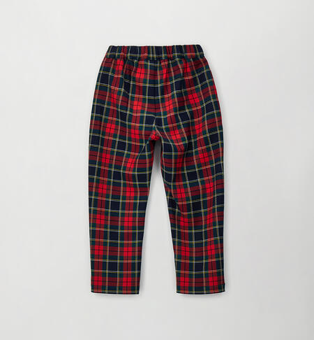 Pantalone tartan bambino ROSSO-2253
