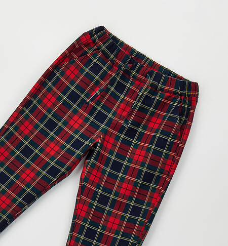 Pantalone tartan bambino ROSSO-2253