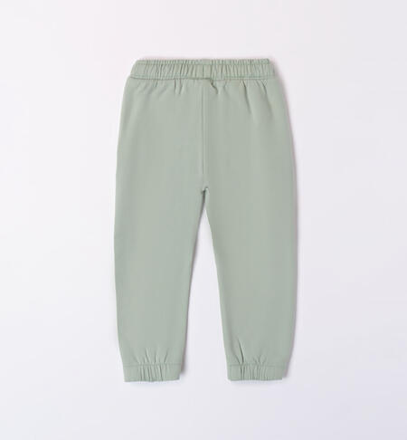 iDO green tracksuit bottoms for girls from 9 months to 8 years VERDE SALVIA-4714