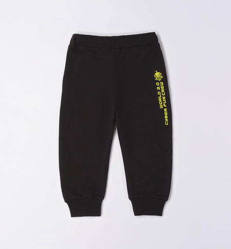 Pantalone tuta bambino colorate stampe da 9 mesi a 8 anni iDO NERO-0658