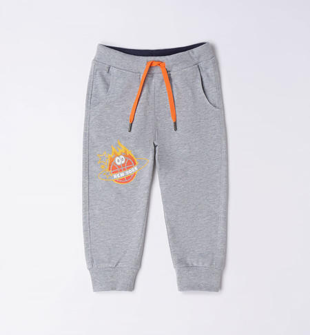 Pantalone tuta bambino da 9 mesi a 8 anni iDO GRIGIO MELANGE-8992