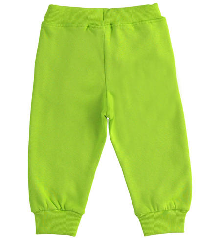 Brushed tracksuit trousers for boys from 9 months to 8 years iDO VERDE-5132