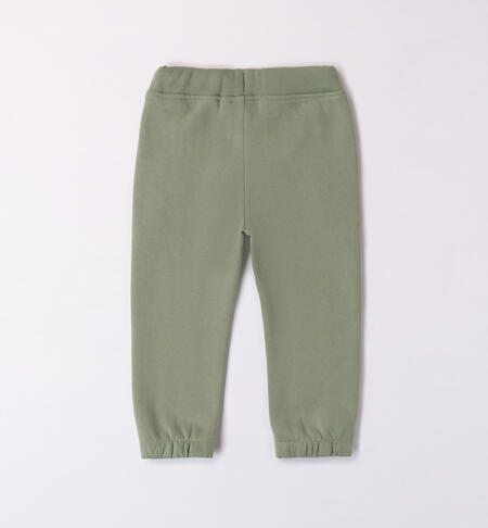 Pantalone tuta bambino garzato da 9 mesi a 8 anni iDO VERDE SALVIA-4921