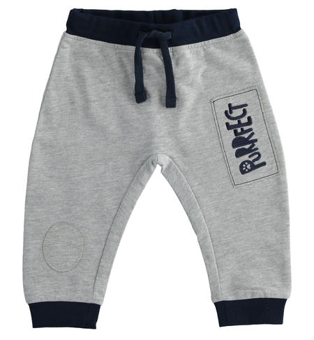 Boy tracksuit trousers from 1 to 24 months iDO GRIGIO MELANGE-8992