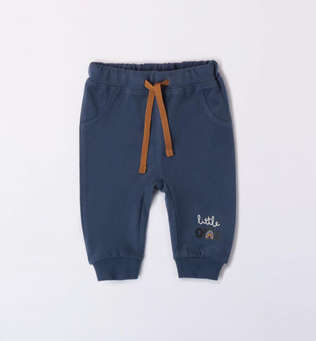 100% cotton tracksuit bottoms BLUE