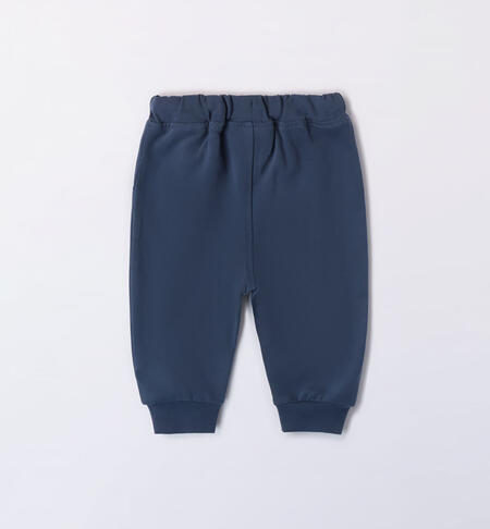 Pantalone tuta bimbo 100% cotone da 1 a 24 mesi iDO BLU-3656