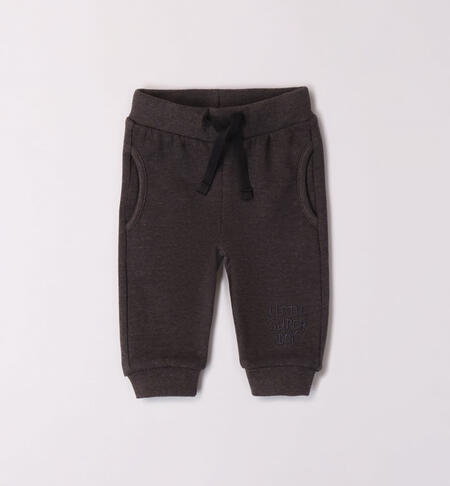 iDO tracksuit bottoms for boys from 1 to 24 months GRIGIO SCURO MELANGE-8963