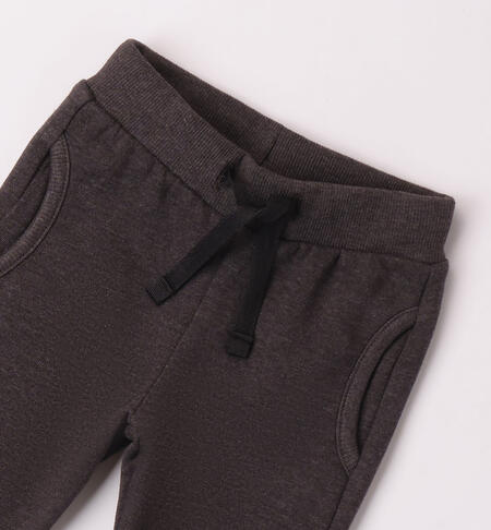 iDO tracksuit bottoms for boys from 1 to 24 months GRIGIO SCURO MELANGE-8963