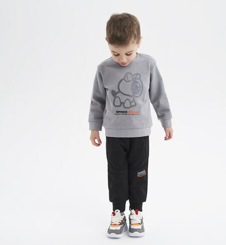 iDO black tracksuit bottoms for boys aged 9 months to 8 years NERO-0658