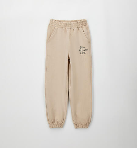 Pantalone tuta per ragazza BEIGE-0941