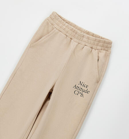 Pantalone tuta per ragazza BEIGE-0941