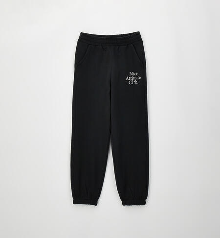 Pantalone tuta per ragazza NERO