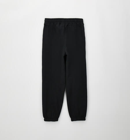 Pantalone tuta per ragazza NERO-0658