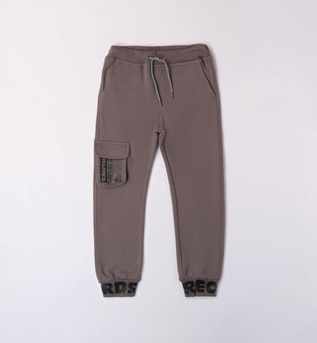 iDO tracksuit bottoms for boys from 8 to 16 years GRIGIO SCURO-0564